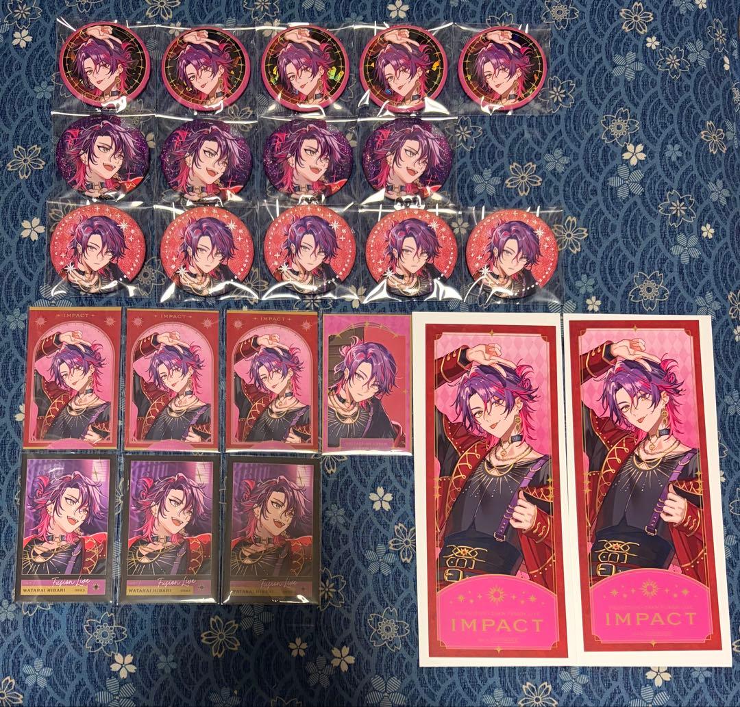 ち*）様 にじさんじ IMPACT フォト風カード キラキラ缶バッジ チケット