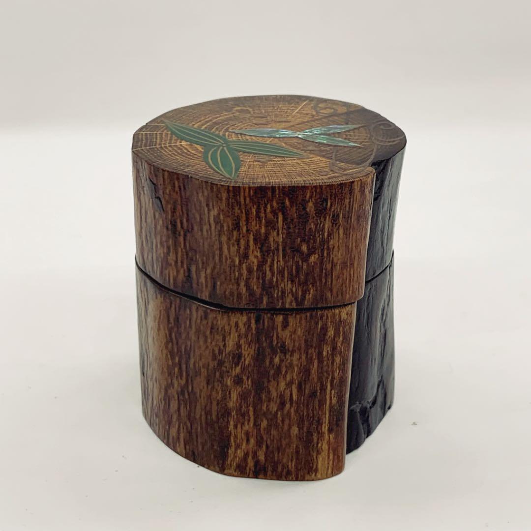 【香合　蔦　おもだか蒔絵】荒井芳樹　共箱