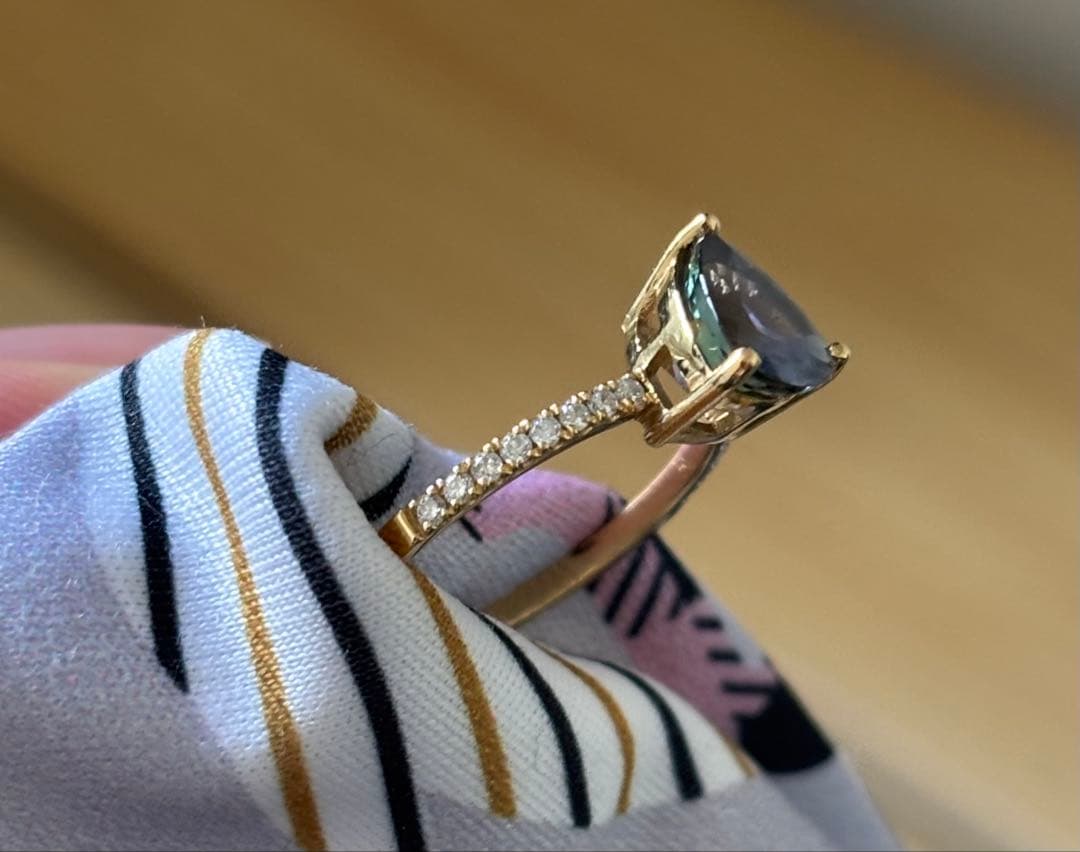 quarant’otto リング K18 ファンシーカラータンザナイト　ダイヤ