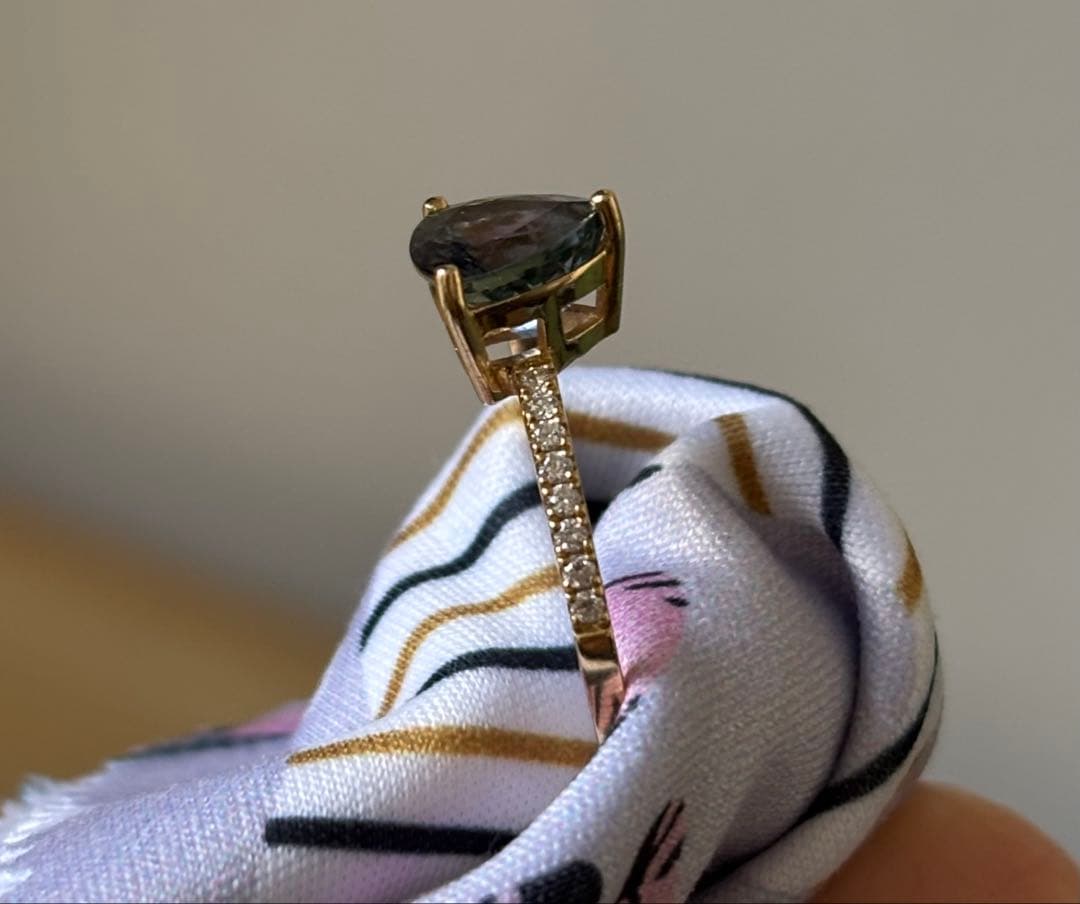 quarant’otto リング K18 ファンシーカラータンザナイト　ダイヤ