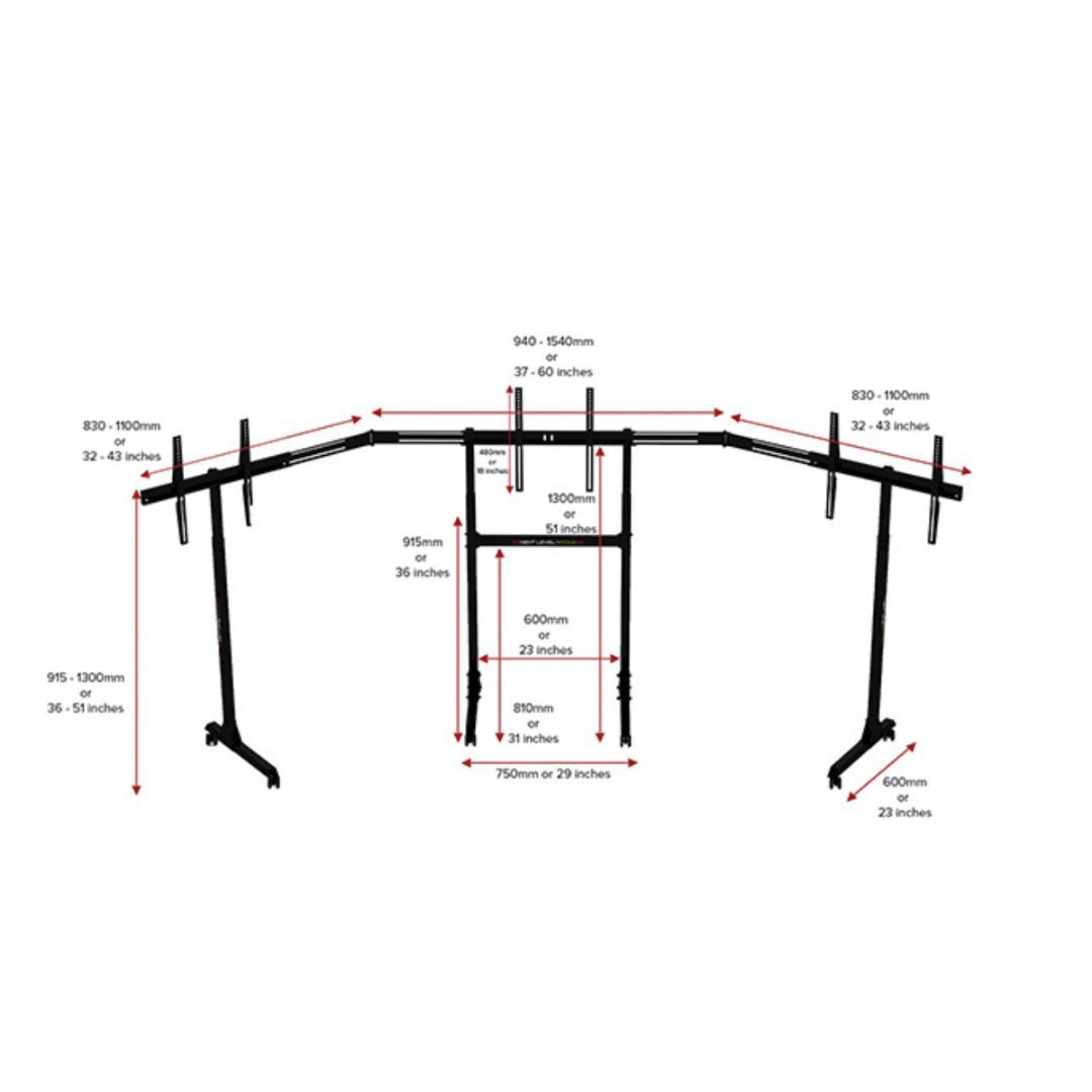 Next Level Racing トリプルモニタースタンド
