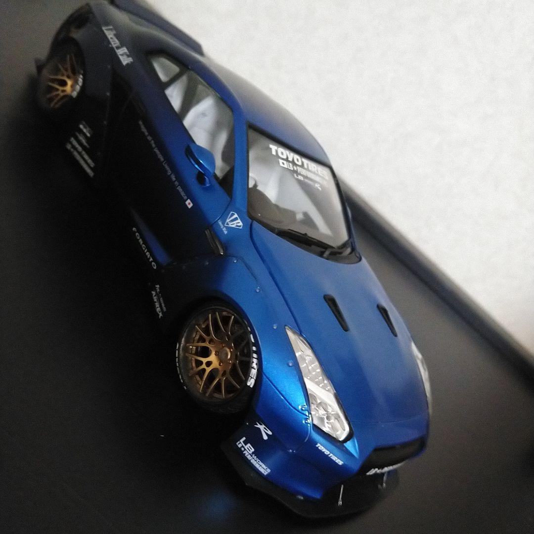 アオシマ1/24リバティウォークLBGT-R35プラモデル完成品