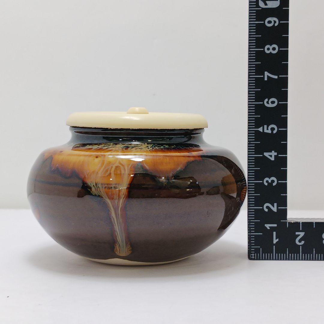 Y2836-7 茶道具 桶谷定一造 大海茶入 共箱・仕覆