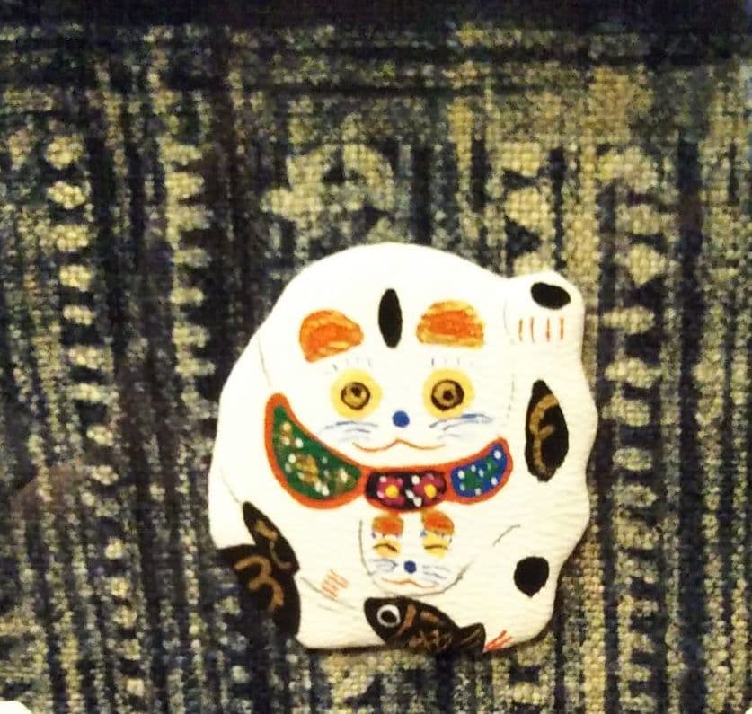 猫8匹押絵　縁起物額装