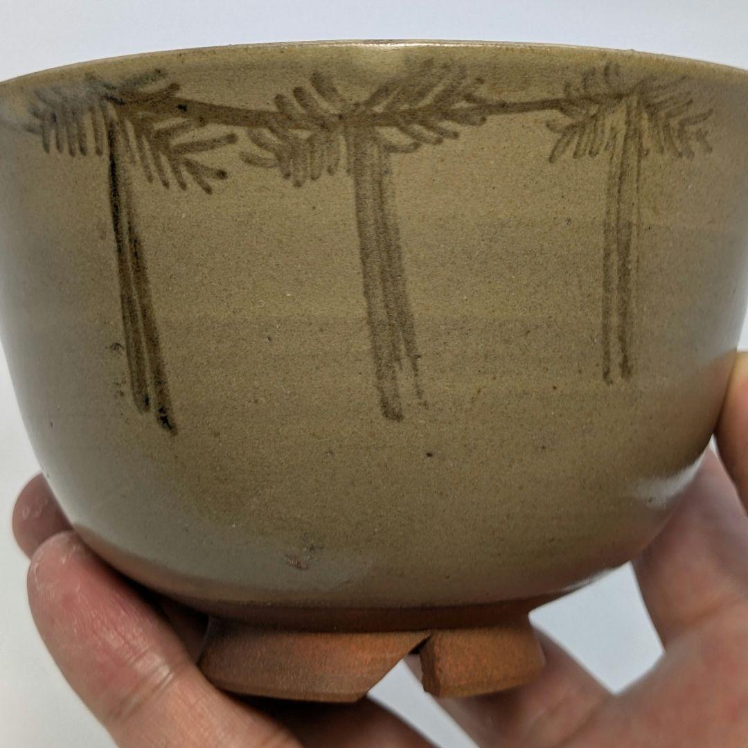 二代横山香寶 虫明焼 茶盌 合箱 しめ縄 抹茶碗 抹茶茶碗 茶道具 茶器 食器