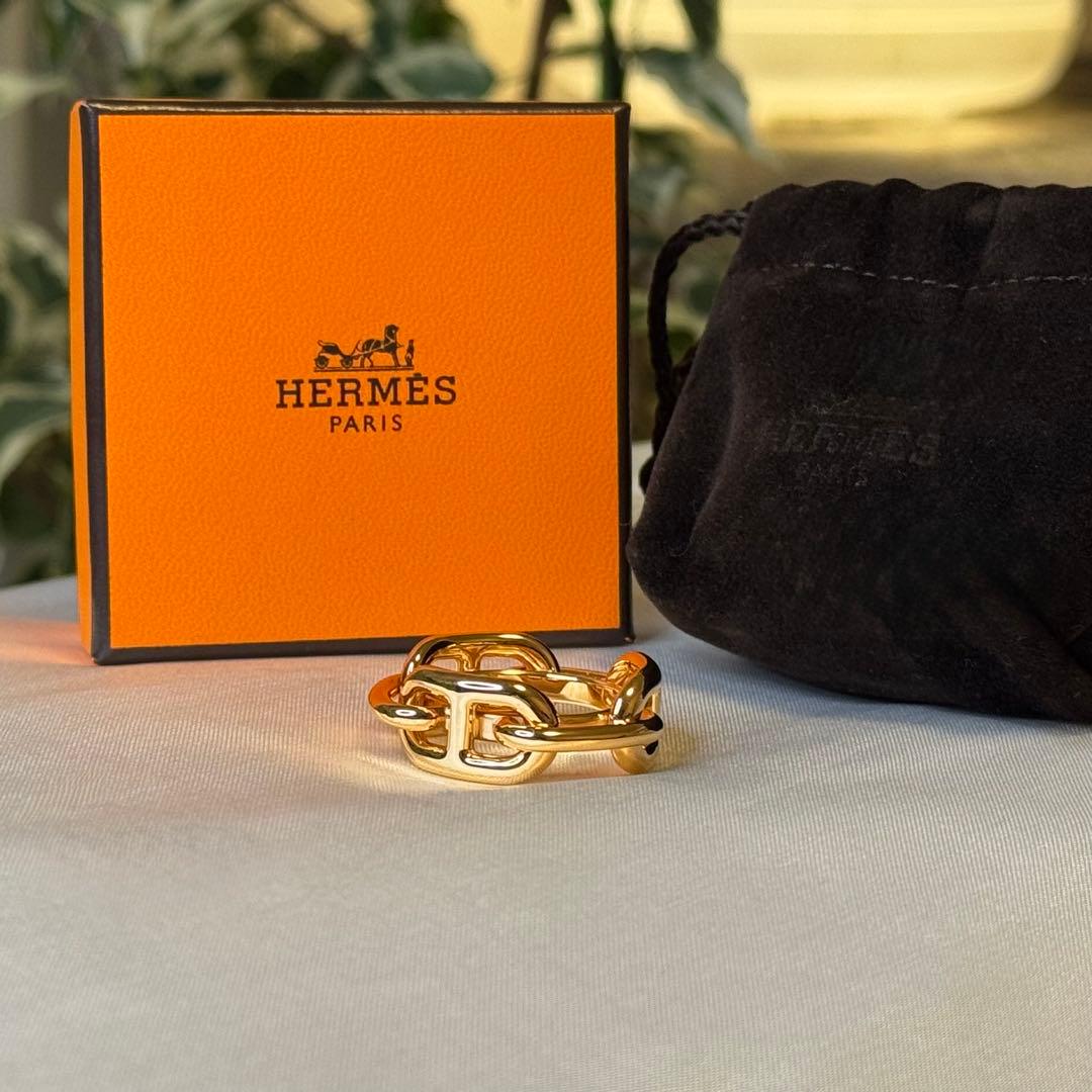 HERMES エルメス シェーヌ ダンクル スカーフリング 90 レガート