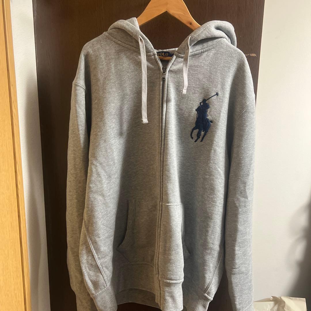 最終値下げ！Polo Ralph Lauren グレー パーカー ビックポニー