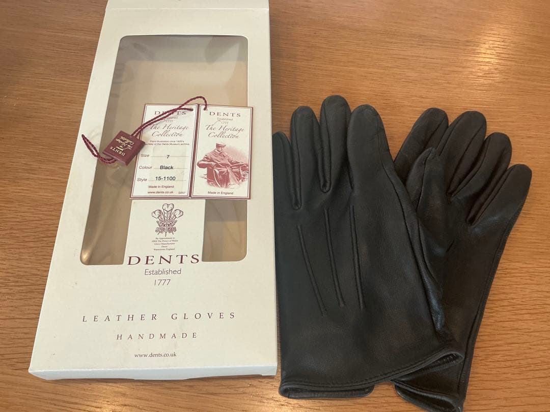 DENTS（デンツ）ヘアシープグローブ　スマホ対応　ブラック　サイズ7