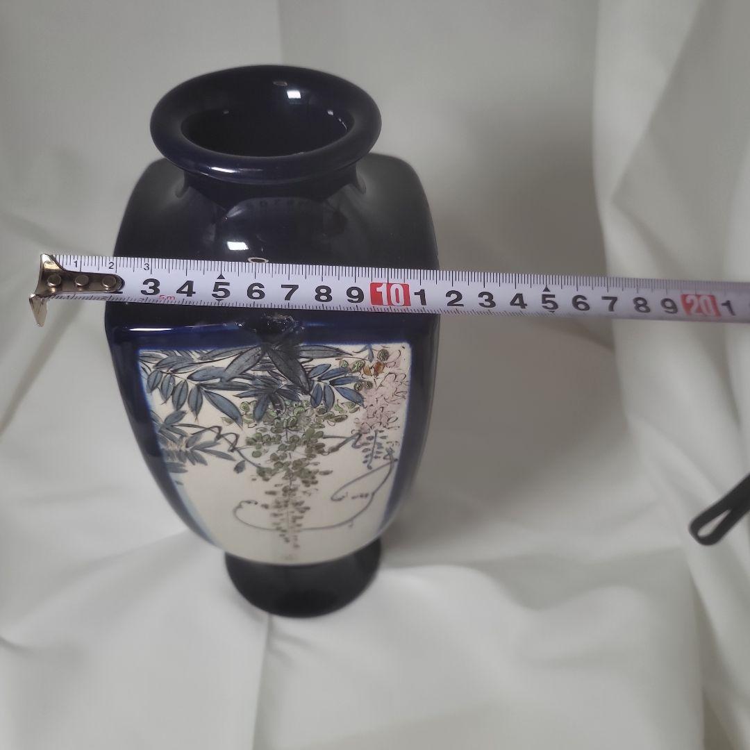 薩摩焼 色絵花瓶