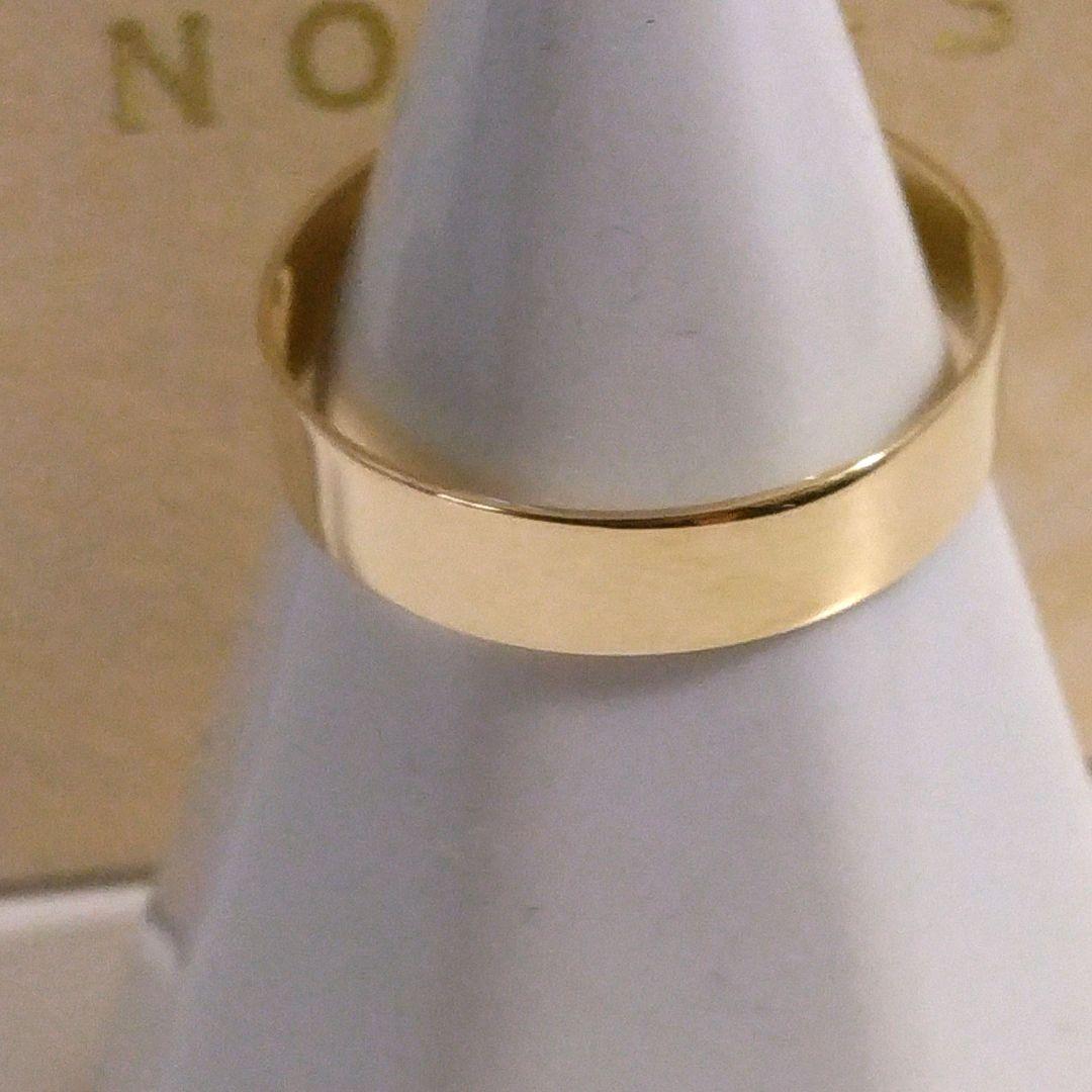 ノジェス K10 リング 13号 ゴールド プレーン 地金 モダン 美品