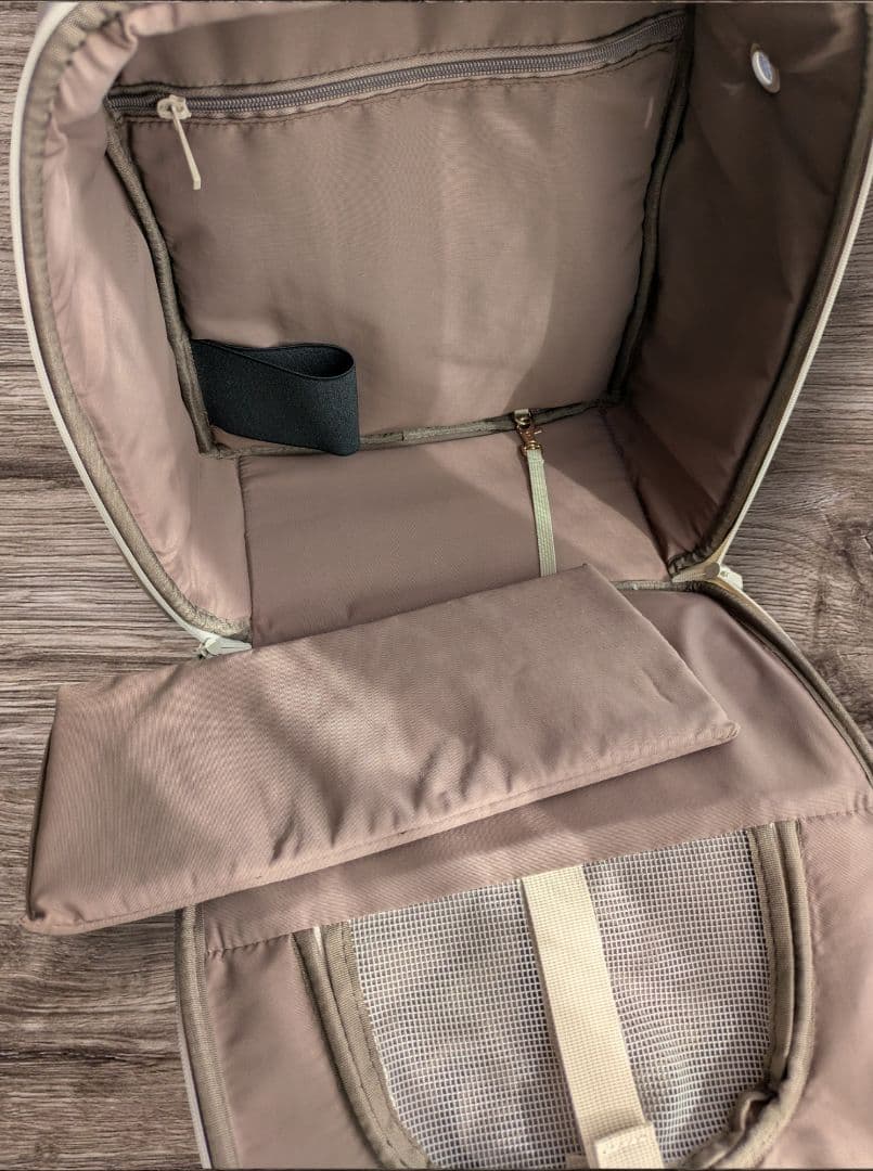 モンシェリ　ペット用キャリーバッグ　ベージュ　小型犬向け　5キロまで