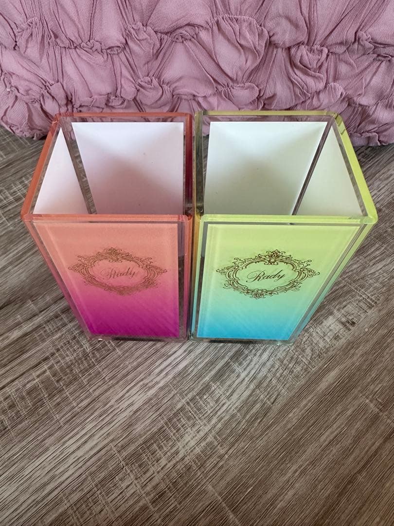 ❤︎Rady❤︎歯ブラシスタンドグラデーションセットアクリルマルチスタンド小物入れ