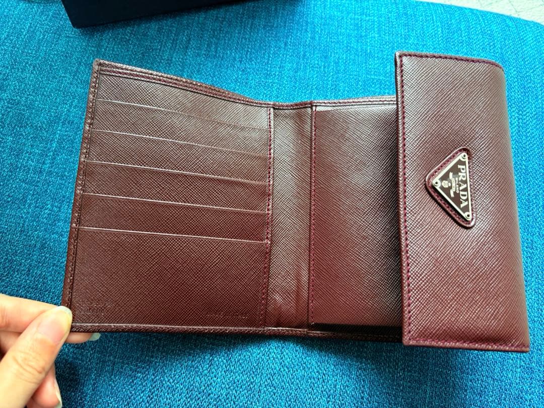 RAMさん専用【美品】PRADA ボルドーブラウン 三つ折り財布