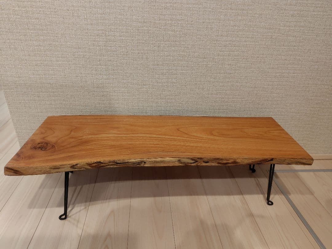 【最終値下げ】1枚板　ケヤキ　折りたたみテーブル