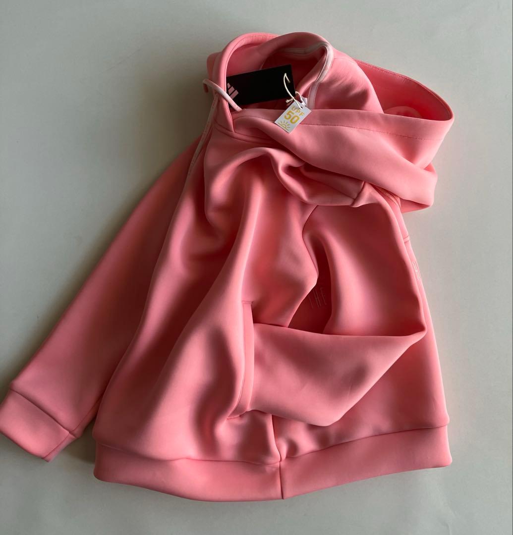 新品⛳️アディダスゴルフビッグロゴダンボールニット&裏フリーススカート　XL