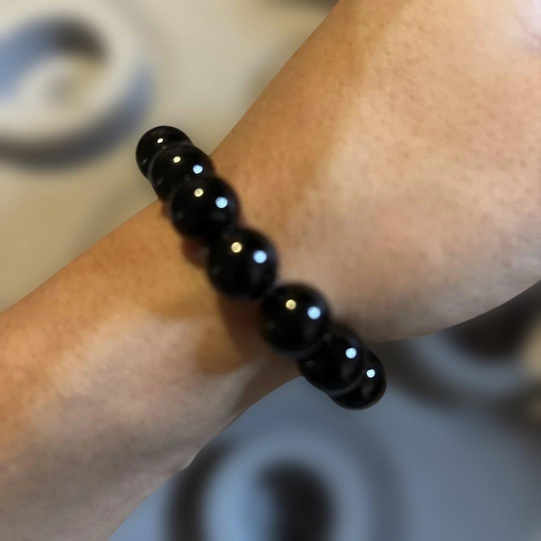 綺麗なモリオンたん！厄除け、浄化！一つあるとは便利！円周のサイズ調整可能