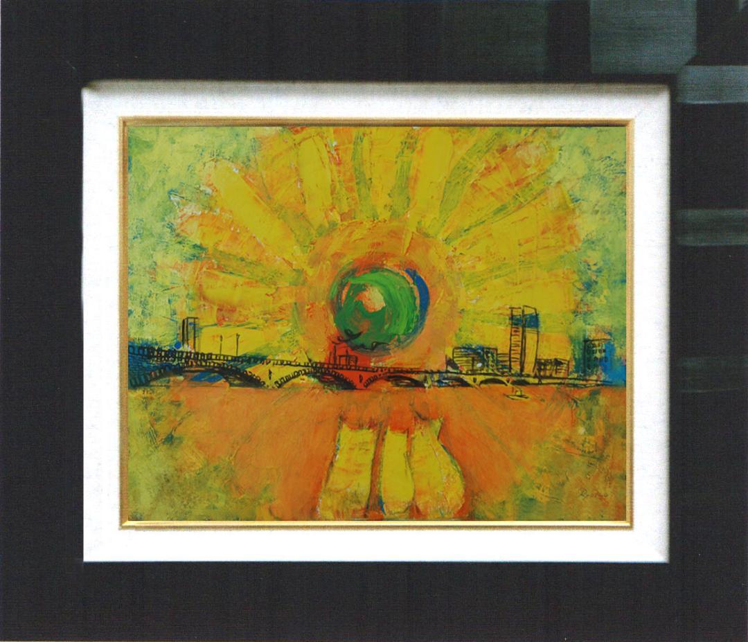 油絵 菅家令子 絵 絵画 インテリア 額付(黒) F4-072219 可愛い子猫