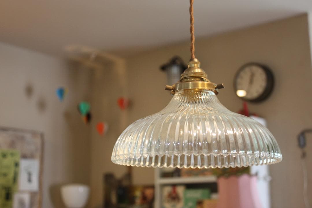 アンティーク ガラス 真鍮 昭和 レトロ E17　店舗什器