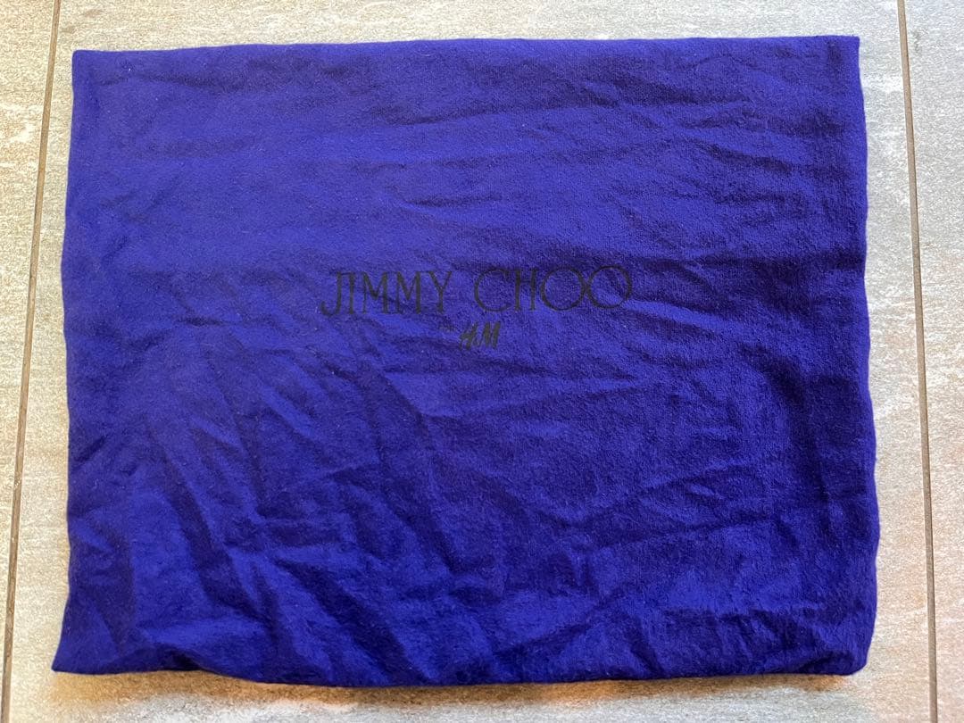 jimmy choo コラボ スタッズ付きブラックレザーショルダーバッグ