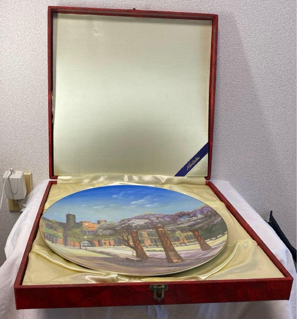 ノリタケ 飾り絵大皿 ヴンテージ 絵柄 当時のノリタケの森？