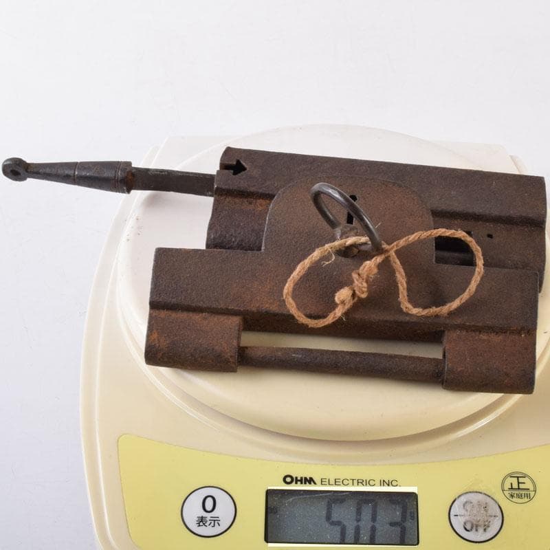 古民具　古鉄　古い錠前　鍵　2点　V　R8682