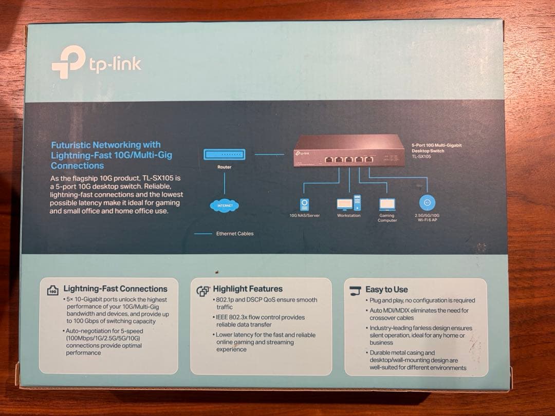【tp-link】10Gポート×5 アンマネージスイッチ