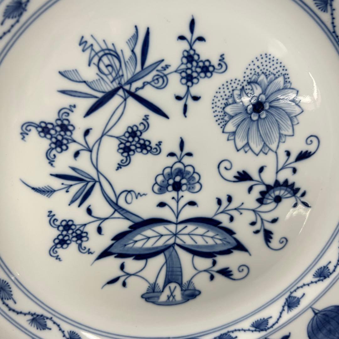 マイセン　ブルーオニオン　特大プレート　直径35㎝　東な7-0831⭐︎1F