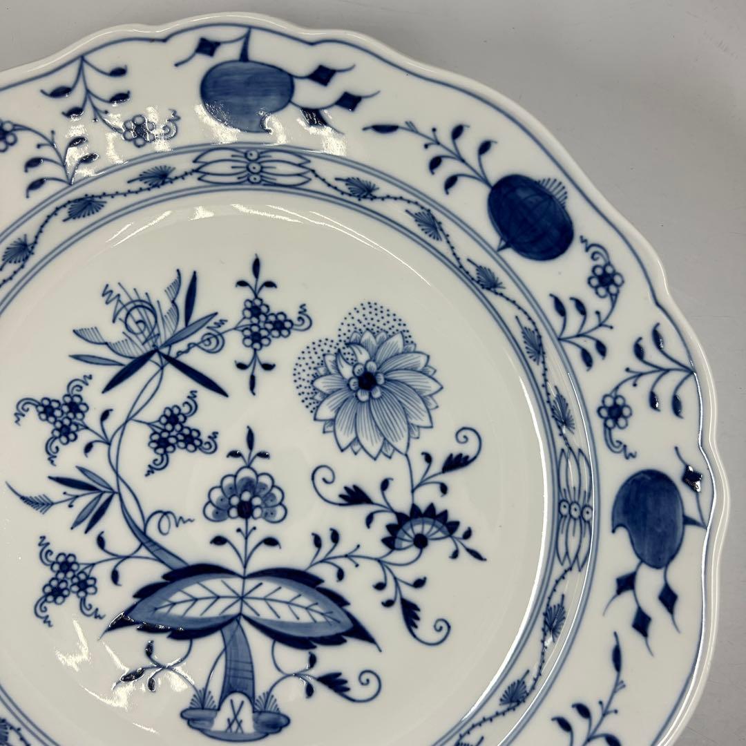 マイセン　ブルーオニオン　特大プレート　直径35㎝　東な7-0831⭐︎1F