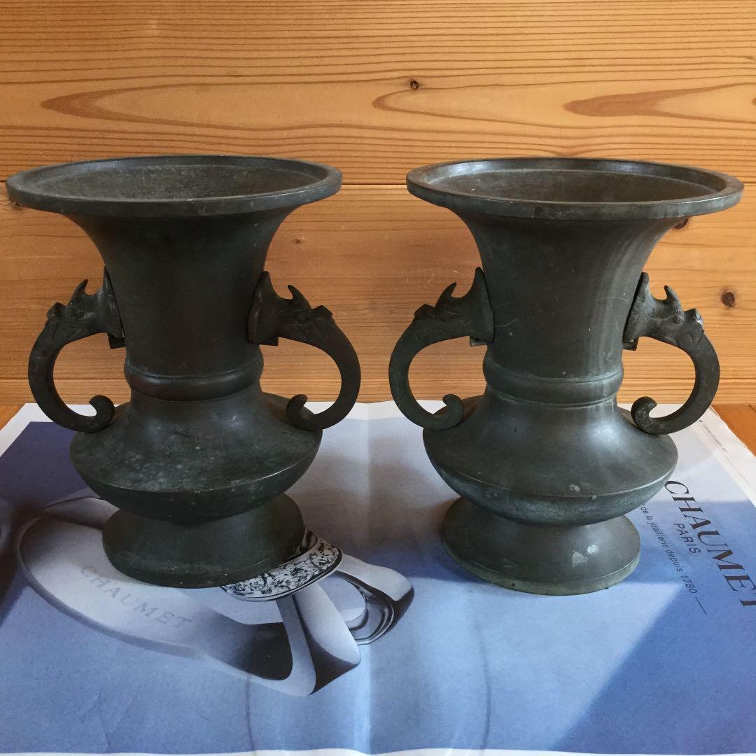 江戸時代の花瓶２対