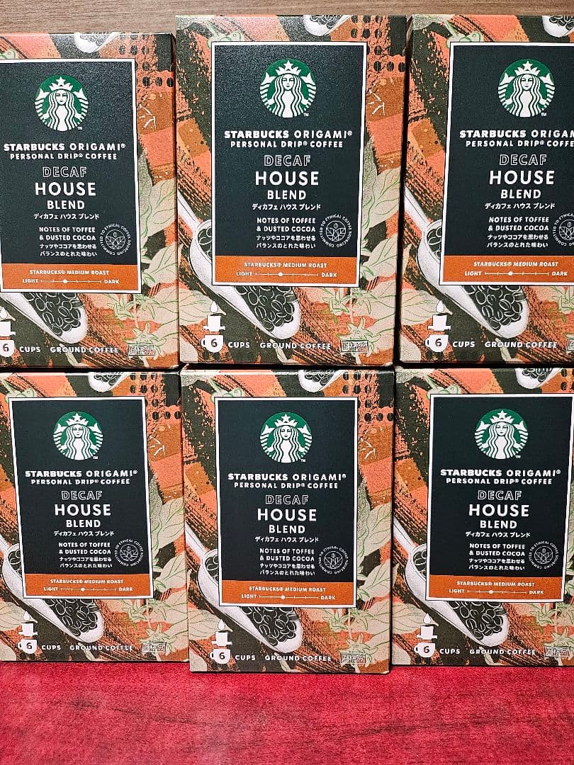 スターバックス　オリガミ　ディカフェ ハウス ブレンド×6箱+ライトノート×6箱