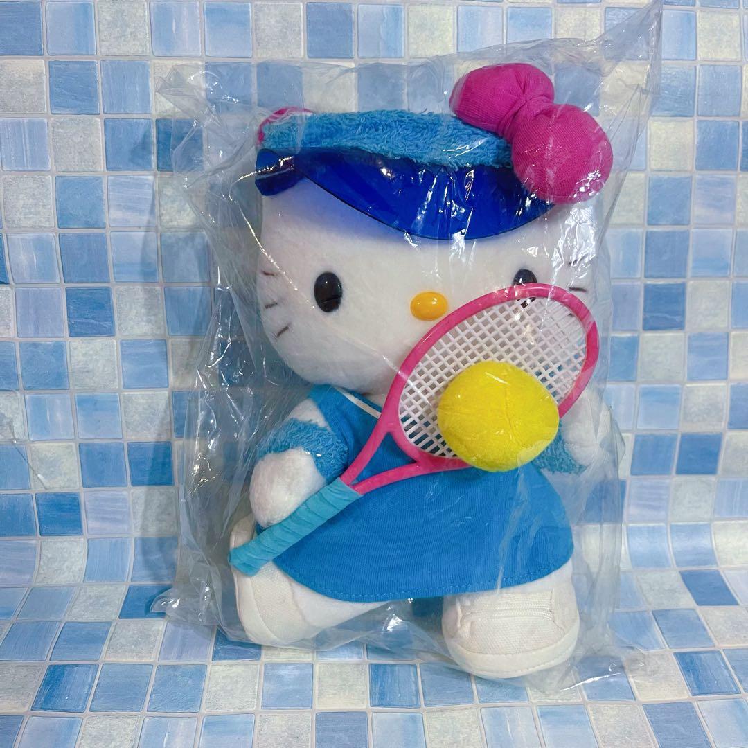 サンリオ　ハローキティ　ぬいぐるみ　スポーツ　テニス　ポージング