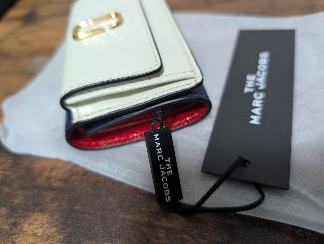 THE MARC JACOBS 三つ折り財布 アイボリー　ネイビー　レッド