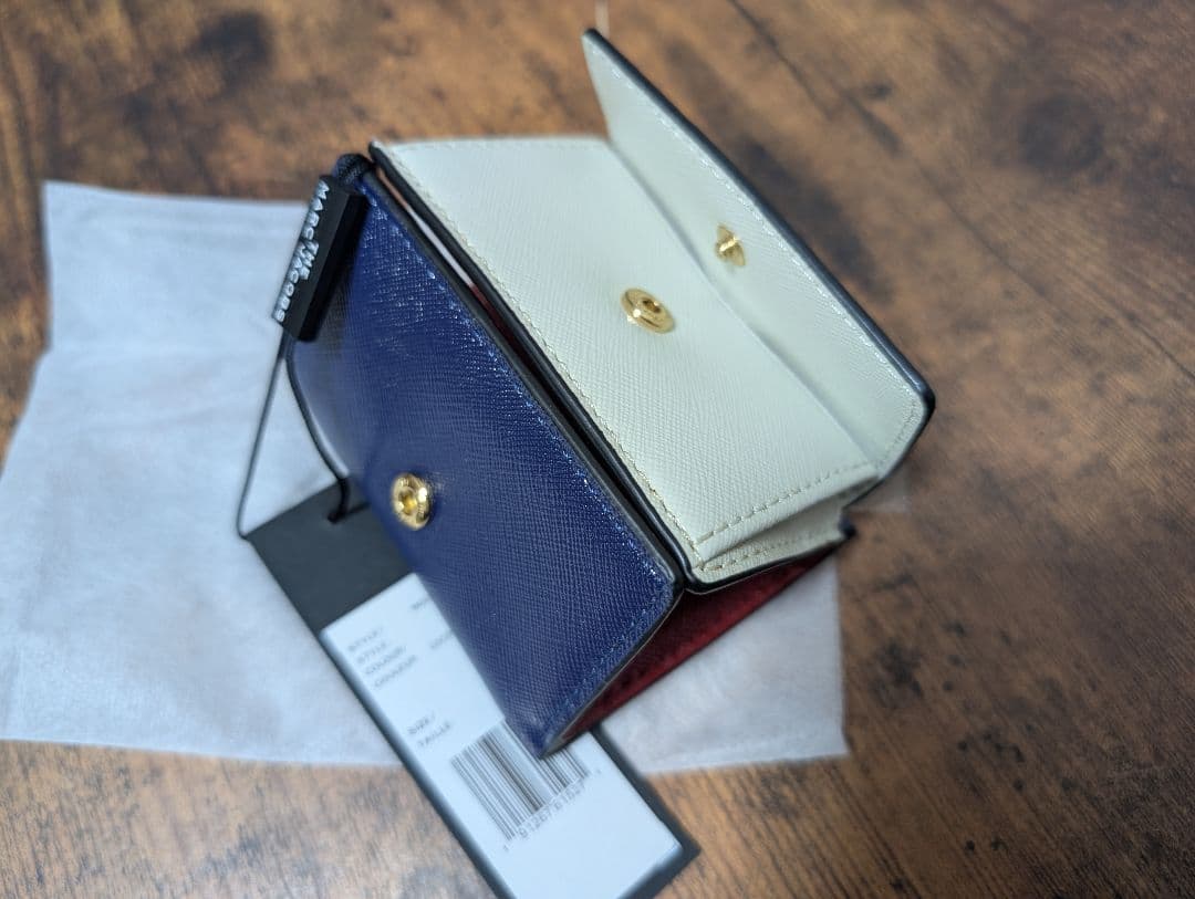 THE MARC JACOBS 三つ折り財布 アイボリー　ネイビー　レッド