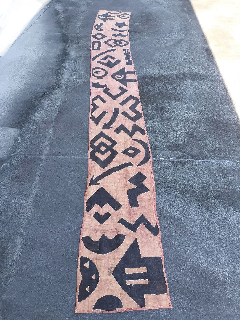 巨大　クバ布　アフリカ　3.6m 民藝　アンティーク