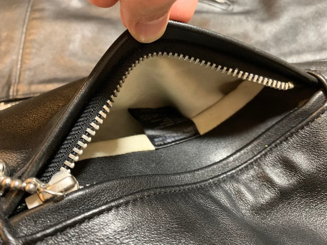 666 LEATHER WEAR シングルライダース レザージャケット 34 黒