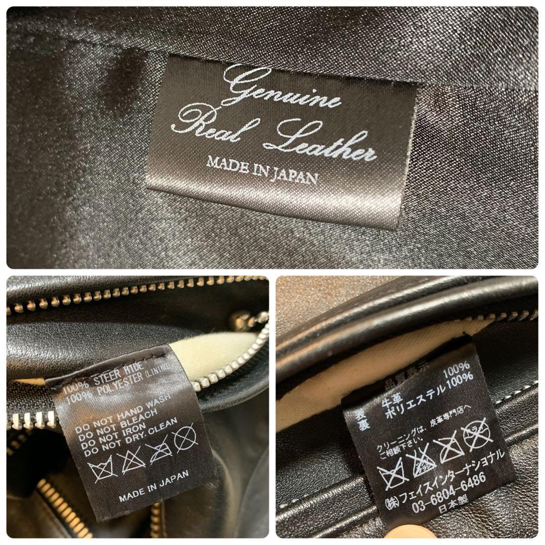 666 LEATHER WEAR シングルライダース レザージャケット 34 黒