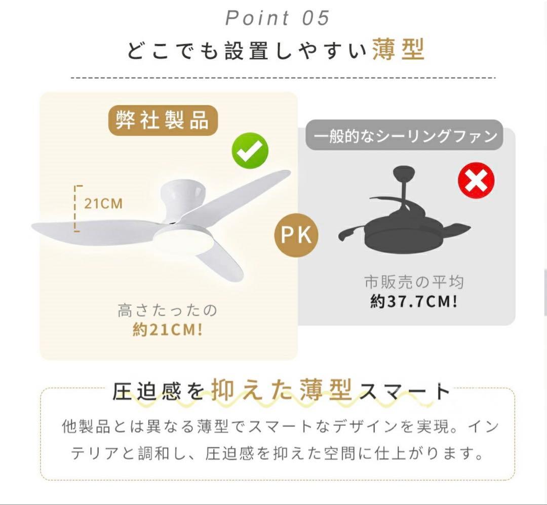 [未使用品] LEDシーリングファンライト DCモーター 36インチ