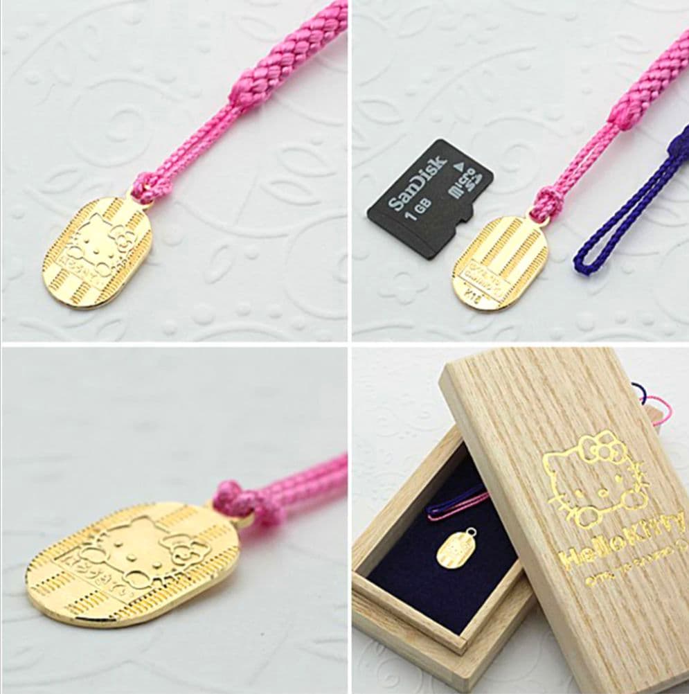 Hello Kitty キティ K18 18金 K181g 2種類ストラップ付き
