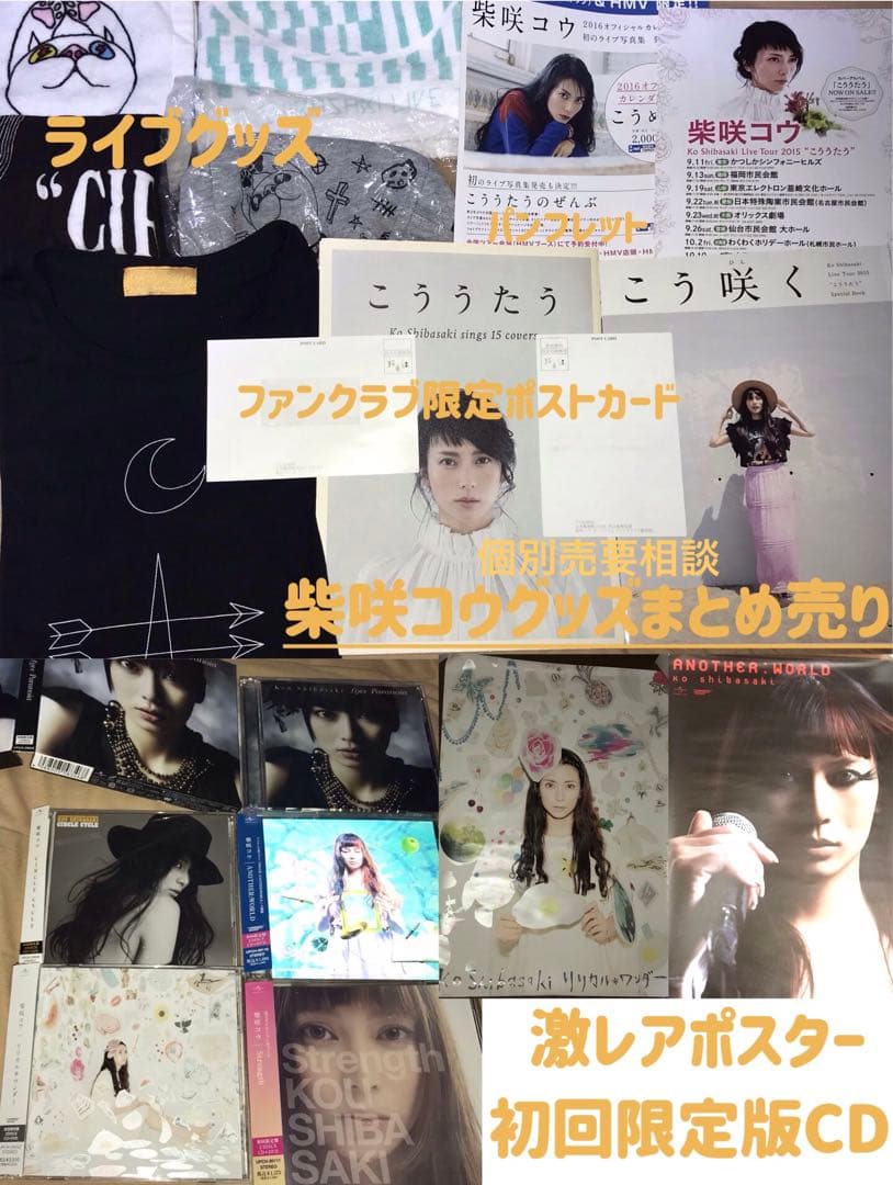 柴咲コウ ライブグッズ  こう咲く 激レアポスター 初回限定版CD などetc