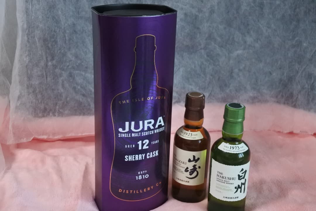 JURA 12年シェリーカスク、山崎＆白州ミニボトル 3本セット