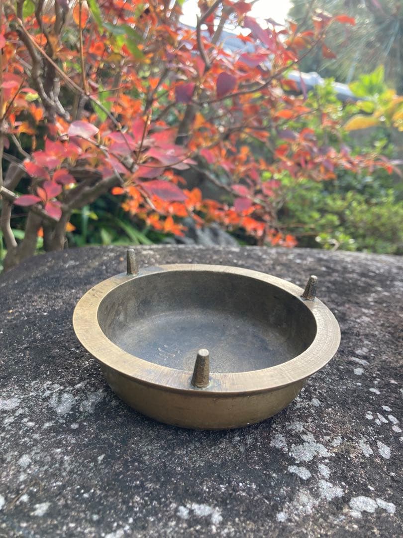 打楽器と棒　スティック　味わい深いヴィンテージ品　黒色　楽器職人さんの手仕事品