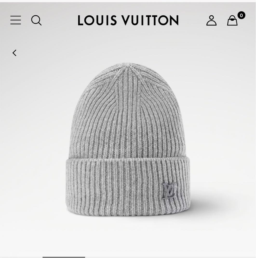 LOUIS VUITTON グレー ニット帽 ビーニー