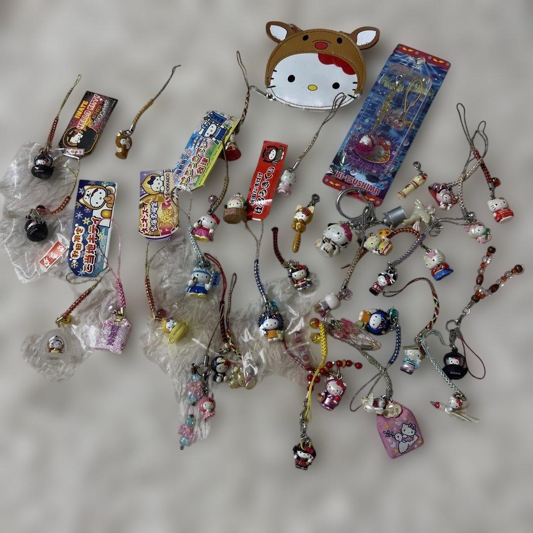 ハローキティ ご当地根付 ストラップ キーホルダー 平成レトロ　ご当地キティ