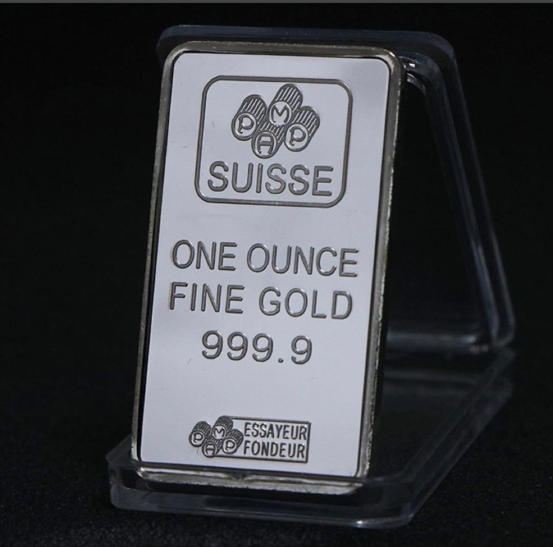 極美品 【限定品】スイス連邦記念硬貨 四角形バー 大型銀貨 1オンス