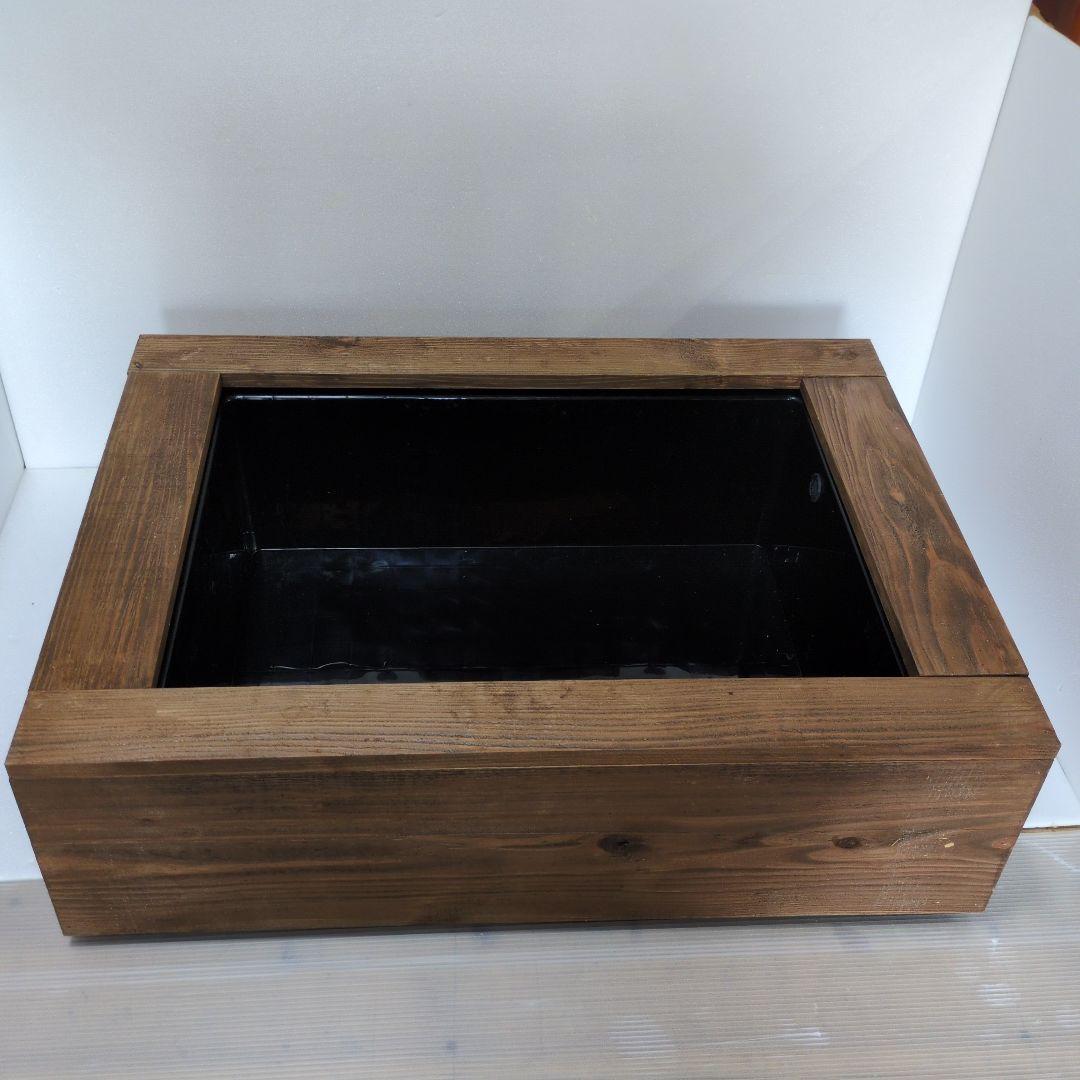 NV22 杉板カバーセット　オーバーフロー加工　木枠　ビオトープ　メダカ