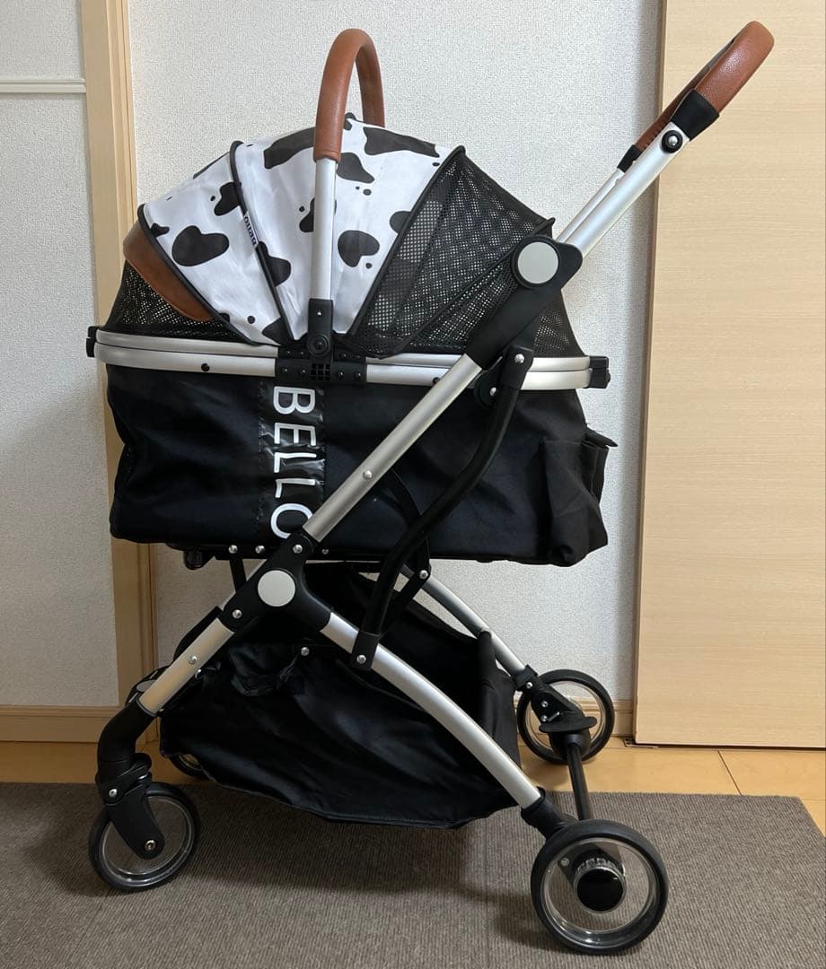 A@mama　¥12500→¥11999 キャリー分離型 折りたたみ式牛柄