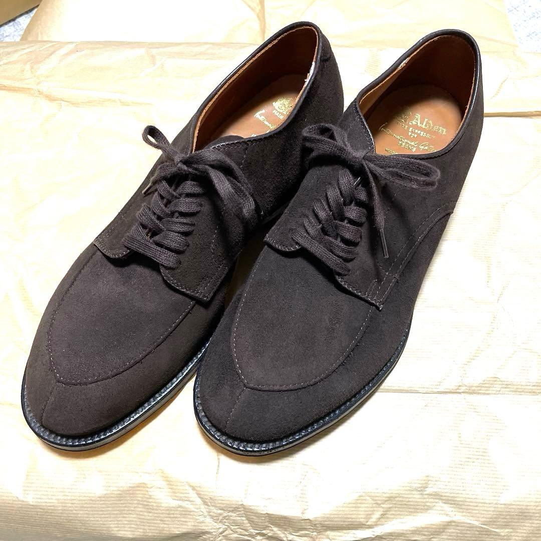 【未使用品(新品)】Alden Vチップ ダークブラウン ゴートスウェード
