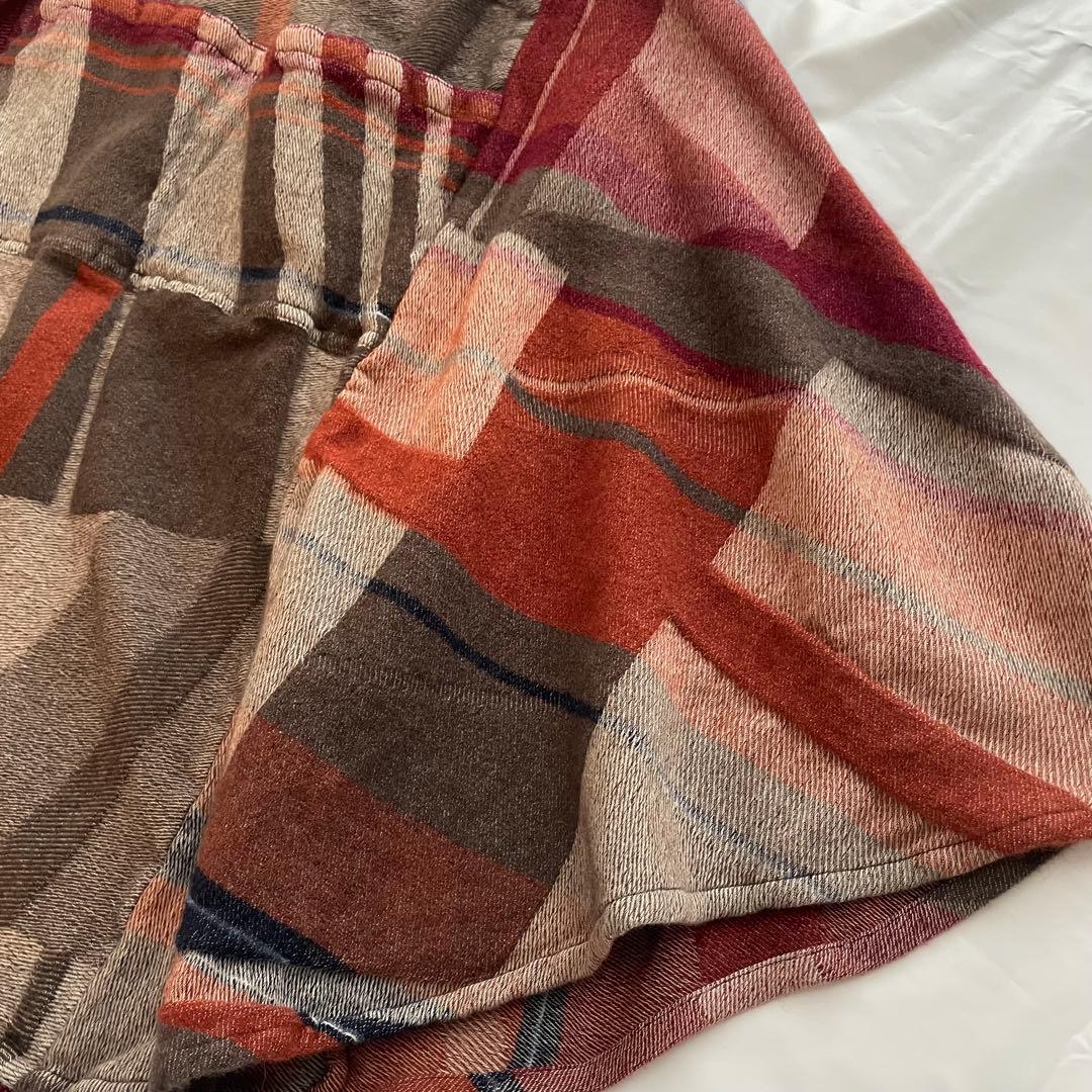 tamaki niime 玉木新雌　ウールフレアスカート　温かみ　ポケット　総柄