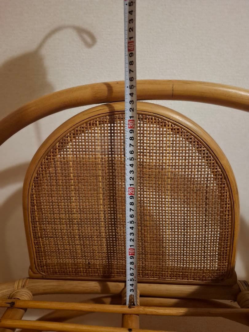 サイドテーブル付きラタンベンチ アンティーク テレフォンベンチ