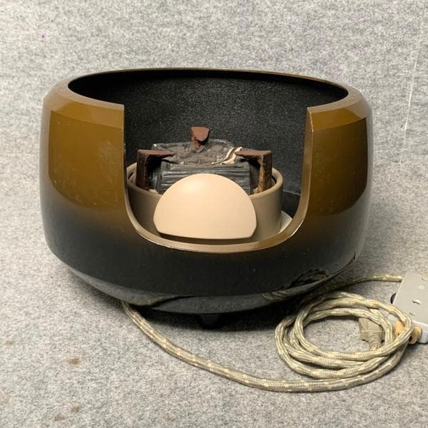 野々田式炭型電熱器面取風炉410W敷板付 [B34175]